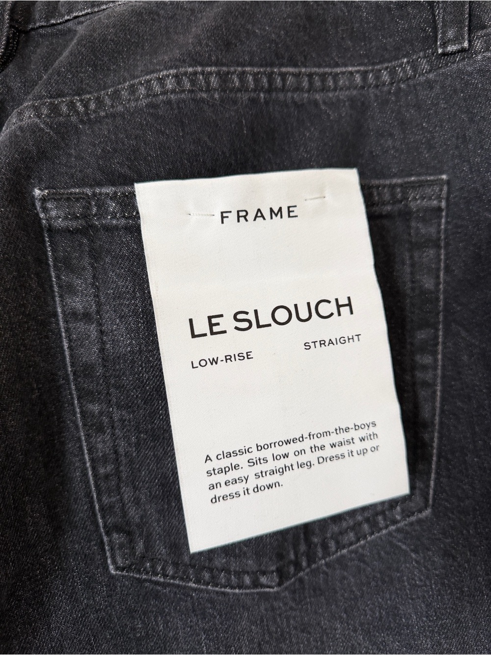 Frame Denim Womens Le Slouch Low Rise Straight-Leg Jeans 100% Cotton Size 30 NWT - Picture 8 of 9